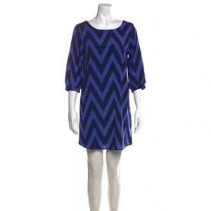 Women’s Needle And Thread Striped Chevron Shift Dress Blue Large